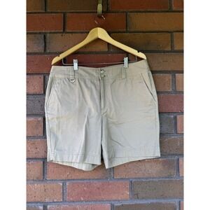 Lauren‎ Ralph Lauren Shorts Flat Front Lightweight Chino | Tan | Women's Size 14